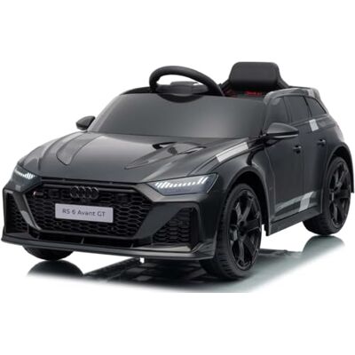 Playhouse Lizenz Audi RS6 GT Avant 4x4, 4 Motoren 180W, Bluetooth, Fahrersitz aus Leder, 4 Stoßdämpfer, Eva Räder, 12V 9ah, Fernbedienung, Kinderauto Kinderfahrzeug Kinder Elektroauto (Schwarz) Playhouse Lizenz Audi RS6 GT Avant 4x4, 4 Motoren 180W, Bluetooth, Fahrersitz aus Leder, 4 Stoßdämpfer, Eva Räder, 12V 9ah, Fernbedienung, Kinderauto Kinderfahrzeug Kinder Elektroauto (Schwarz)