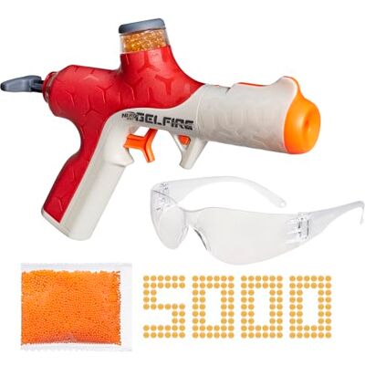 NERF Pro Gelfire Twist Shot Blaster, 150 FPS, 5.000 Gelfire Rounds, T-Pull Priming, Integrierter 80 Round Hopper, Eyewear ab 14 Jahren NERF Pro Gelfire Twist Shot Blaster, 150 FPS, 5.000 Gelfire Rounds, T-Pull Priming, Integrierter 80 Round Hopper, Eyewear ab 14 Jahren