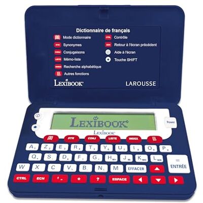 Lexibook Larouse Elektronisches Wörterbuch für die Tasche, Französisch, Definitionen, Synonyme, Konjugation, Rechtschreibkorrektor, D860FR, Blau Lexibook Larouse Elektronisches Wörterbuch für die Tasche, Französisch, Definitionen, Synonyme, Konjugation, Rechtschreibkorrektor, D860FR, Blau
