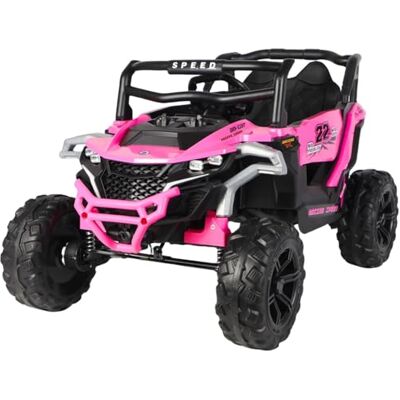 Playhouse Buggy X3 4x4 12V 180W, Ledersitz, 4 Stoßdämpfer, Eva Räder, 12V 10ah, Fernbedienung, Kinderauto Kinderfahrzeug Kinder Elektroauto (Rosa) Playhouse Buggy X3 4x4 12V 180W, Ledersitz, 4 Stoßdämpfer, Eva Räder, 12V 10ah, Fernbedienung, Kinderauto Kinderfahrzeug Kinder Elektroauto (Rosa)