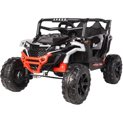 Playhouse Buggy X3 4x4 12V 180W, Ledersitz, 4 Stoßdämpfer, Eva Räder, 12V 10ah, Fernbedienung, Kinderauto Kinderfahrzeug Kinder Elektroauto (Schwarz) Playhouse Buggy X3 4x4 12V 180W, Ledersitz, 4 Stoßdämpfer, Eva Räder, 12V 10ah, Fernbedienung, Kinderauto Kinderfahrzeug Kinder Elektroauto (Schwarz)