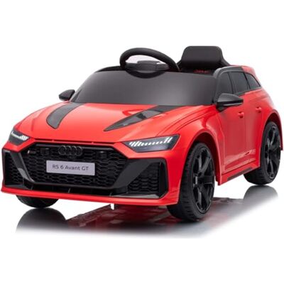 Playhouse Lizenz Audi RS6 GT Avant 4x4, 4 Motoren 180W, Bluetooth, Fahrersitz aus Leder, 4 Stoßdämpfer, Eva Räder, 12V 9ah, Fernbedienung, Kinderauto Kinderfahrzeug Kinder Elektroauto (Rot) Playhouse Lizenz Audi RS6 GT Avant 4x4, 4 Motoren 180W, Bluetooth, Fahrersitz aus Leder, 4 Stoßdämpfer, Eva Räder, 12V 9ah, Fernbedienung, Kinderauto Kinderfahrzeug Kinder Elektroauto (Rot)