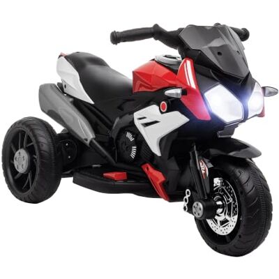HOMCOM Elektro Kindermotorrad mit Musik für 3-5 Jahre 3 km/h Rot+Schwarz Scheinwerfer, Elektromotorrad, Kindermotorrad, Max. 25 kg HOMCOM Elektro Kindermotorrad mit Musik für 3-5 Jahre 3 km/h Rot+Schwarz Scheinwerfer, Elektromotorrad, Kindermotorrad, Max. 25 kg