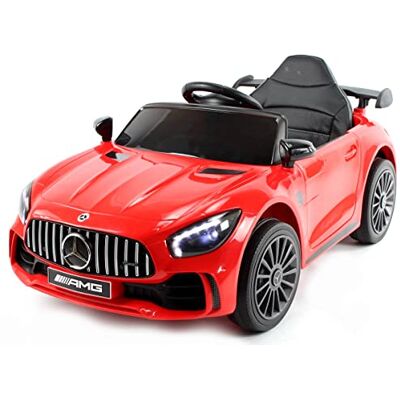 Playhouse Kinder Elektroauto Mercedes GTR AMG 90 Watt, Bluetooth, FM-Radio, 2X Motoren 12V, Eva Räder, Fernbedienung 2.4G, Kinderauto Kinderfahrzeug (2.Rot) Playhouse Kinder Elektroauto Mercedes GTR AMG 90 Watt, Bluetooth, FM-Radio, 2X Motoren 12V, Eva Räder, Fernbedienung 2.4G, Kinderauto Kinderfahrzeug (2.Rot)