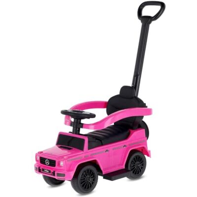 sun baby Rutschauto ab 1 Jahr Mercedes-Benz G-Klasse mit Schiebestange rosa mit Kunstledersitz; mit weichen Rädern; Belastbarkeit: 25 kg; Gewicht: 5.5 kg; mit Fußstütze; mit Soundfunktion sun baby Rutschauto ab 1 Jahr Mercedes-Benz G-Klasse mit Schiebestange rosa mit Kunstledersitz; mit weichen Rädern; Belastbarkeit: 25 kg; Gewicht: 5.5 kg; mit Fußstütze; mit Soundfunktion