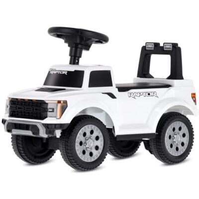 sun baby Rutschauto ab 1 Jahr – Ford Raptor – große Geländereifen, LED-Lichter, Sitz mit Rückenlehne und Stauraum, bis 25 kg, Weiß sun baby Rutschauto ab 1 Jahr – Ford Raptor – große Geländereifen, LED-Lichter, Sitz mit Rückenlehne und Stauraum, bis 25 kg, Weiß
