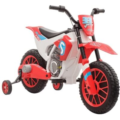 HOMCOM Elektro Kindermotorrad 3-8 km/h 2 Stützräder ab 3 Jahre Rot+Weiß Elektromotorrad Kinder, Elektro Motorrad, Kinder Motorrad Elektrisch Ab 3 Jahre HOMCOM Elektro Kindermotorrad 3-8 km/h 2 Stützräder ab 3 Jahre Rot+Weiß Elektromotorrad Kinder, Elektro Motorrad, Kinder Motorrad Elektrisch Ab 3 Jahre