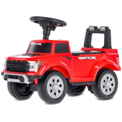 sun baby Rutschauto ab 1 Jahr – Ford Raptor – große Geländereifen, LED-Lichter, Sitz mit Rückenlehne und Stauraum, bis 25 kg, Rot sun baby Rutschauto ab 1 Jahr – Ford Raptor – große Geländereifen, LED-Lichter, Sitz mit Rückenlehne und Stauraum, bis 25 kg, Rot