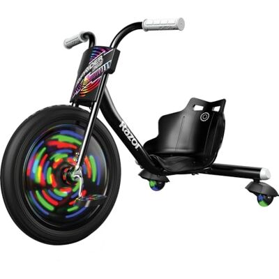 Razor RipRider 360 Lightshow -Trike mit hinteren Rollen und mit bewegungsaktivierten mehrfarbigen Lichtern, Drifting Ride auf 3 Rädern für Kinder ab 5 Jahren Razor RipRider 360 Lightshow -Trike mit hinteren Rollen und mit bewegungsaktivierten mehrfarbigen Lichtern, Drifting Ride auf 3 Rädern für Kinder ab 5 Jahren