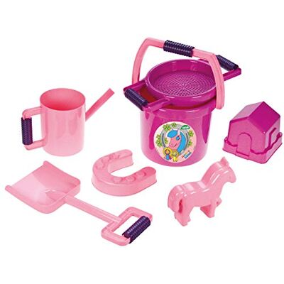 LENA 05445 Happy Sand Spielset Pon, 7-teilig, Pink LENA 05445 Happy Sand Spielset Pon, 7-teilig, Pink