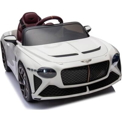 Playhouse Bentley BACALAR, Bluetooth, Lizenz, Ledersitz, 2 Stoßdämpfer, Eva Räder, 12V 9ah, Fernbedienung,Kinder Elektroauto, Kinderauto Kinderfahrzeug (Weiß) Playhouse Bentley BACALAR, Bluetooth, Lizenz, Ledersitz, 2 Stoßdämpfer, Eva Räder, 12V 9ah, Fernbedienung,Kinder Elektroauto, Kinderauto Kinderfahrzeug (Weiß)