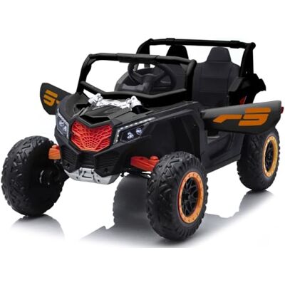 Playhouse Buggy RS 4x4 12V 180W, Ledersitz, 2 Stoßdämpfer, Eva Räder, 12V 9ah, Fernbedienung, Kinderauto Kinderfahrzeug Kinder Elektroauto (Schwarz) Playhouse Buggy RS 4x4 12V 180W, Ledersitz, 2 Stoßdämpfer, Eva Räder, 12V 9ah, Fernbedienung, Kinderauto Kinderfahrzeug Kinder Elektroauto (Schwarz)