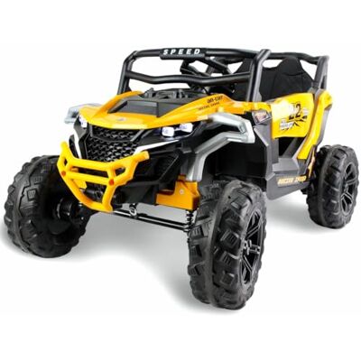 Playhouse Buggy X3 4x4 12V 180W, Ledersitz, 4 Stoßdämpfer, Eva Räder, 12V 10ah, Fernbedienung, Kinderauto Kinderfahrzeug Kinder Elektroauto (Gelb) Playhouse Buggy X3 4x4 12V 180W, Ledersitz, 4 Stoßdämpfer, Eva Räder, 12V 10ah, Fernbedienung, Kinderauto Kinderfahrzeug Kinder Elektroauto (Gelb)