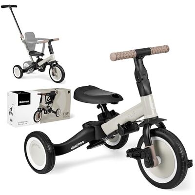 Kikka Boo KikkaBoo FLIP Dreirad ab 1 Jahr mit Schubstange Bis zu 5 Jahre, Laufrad 5-in-1, Umwandelbares Kinderdreirad zum Laufrad mit oder ohne Pedale, verstellbar und umbaubar, Beige Kikka Boo KikkaBoo FLIP Dreirad ab 1 Jahr mit Schubstange Bis zu 5 Jahre, Laufrad 5-in-1, Umwandelbares Kinderdreirad zum Laufrad mit oder ohne Pedale, verstellbar und umbaubar, Beige