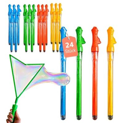 alldoro Seifenblasenstab Triangel, 24er Set, inkl. je 110 ml Flüssigkeit bunt, 33 cm lang, für Riesenseifenblasen, Pusteblasen-Spielzeug, Bubble-Spielzeug, für Kinder ab 3 Jahren alldoro Seifenblasenstab Triangel, 24er Set, inkl. je 110 ml Flüssigkeit bunt, 33 cm lang, für Riesenseifenblasen, Pusteblasen-Spielzeug, Bubble-Spielzeug, für Kinder ab 3 Jahren