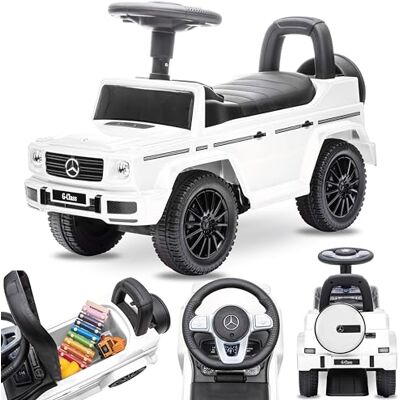 sun baby Rutschauto ab 1 Jahr, Mercedes in rot, blau, weiß, schwarz, kinderauto, Baby Auto, lauflernhilfe mit Hupe und Motorengeräuschen (Weiß) sun baby Rutschauto ab 1 Jahr, Mercedes in rot, blau, weiß, schwarz, kinderauto, Baby Auto, lauflernhilfe mit Hupe und Motorengeräuschen (Weiß)