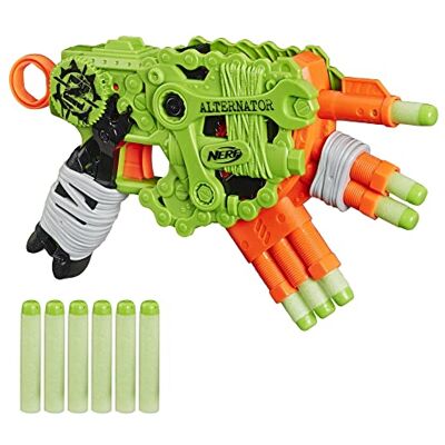 NERF E6187EU4 Zombie Strike Lichtmaschine Blaster Feuer 3 Wege Lieferumfang: 12 offizielle Zombie Strike Elite Darts für Kinder, Jugendliche, Erwachsene NERF E6187EU4 Zombie Strike Lichtmaschine Blaster Feuer 3 Wege Lieferumfang: 12 offizielle Zombie Strike Elite Darts für Kinder, Jugendliche, Erwachsene
