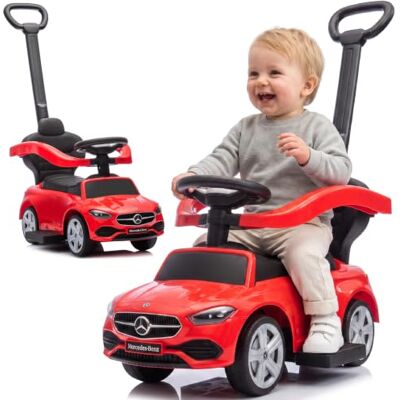sun baby Rutschauto ab 1 Jahr Mercedes C-Class, Kinderfahrzeug für Jungen und Mädchen mit hohe Rückenlehne, Audio-Lenkrad, ausziehbare Fußstützen, Staufach (Rot) sun baby Rutschauto ab 1 Jahr Mercedes C-Class, Kinderfahrzeug für Jungen und Mädchen mit hohe Rückenlehne, Audio-Lenkrad, ausziehbare Fußstützen, Staufach (Rot)