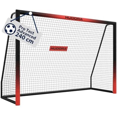 HUDORA Fußballtor Pro Tect 240 Advanced – Outdoor Fußballtor mit Netz und wetterfester Ummantelung für Kinder/Erwachsene – Einfacher Aufbau im Garten – Torwand mit Reiß- und Klettverschlüssen – Black HUDORA Fußballtor Pro Tect 240 Advanced – Outdoor Fußballtor mit Netz und wetterfester Ummantelung für Kinder/Erwachsene – Einfacher Aufbau im Garten – Torwand mit Reiß- und Klettverschlüssen – Black