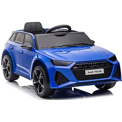 Playhouse Kinder Elektroauto Lizenz Audi RS6 12V 7ah, 4 Stoßdämpfer, Eva Räder,Ledersitz, Fernbedienung 2.4g, Kinderauto Kinderfahrzeug (4.Blau) Playhouse Kinder Elektroauto Lizenz Audi RS6 12V 7ah, 4 Stoßdämpfer, Eva Räder,Ledersitz, Fernbedienung 2.4g, Kinderauto Kinderfahrzeug (4.Blau)