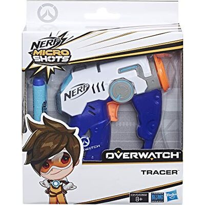 NERF MicroShots Overwatch Tracer und Official Darts 1, Klassiker-Blaster im Mikroformat NERF MicroShots Overwatch Tracer und Official Darts 1, Klassiker-Blaster im Mikroformat