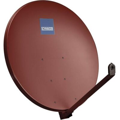 SCHWAIGER SPI1000.2 Aluminium Offset-Antenne, Satellitenschüssel, SAT-Anlagen 100 cm (39,4 Zoll), mit LNB-Tragarm und Masthalterung, Ziegelrot SCHWAIGER SPI1000.2 Aluminium Offset-Antenne, Satellitenschüssel, SAT-Anlagen 100 cm (39,4 Zoll), mit LNB-Tragarm und Masthalterung, Ziegelrot