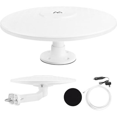 Maclean Aktive TV-Antenne DVB-T2 HEVC MCTV-102/3/4 omnidirektionaler LTE-Filterverstärker 360 Grad kompakt mobil (Weiß MCTV-103, Camper, 12 V Zigarettenanzünder) Maclean Aktive TV-Antenne DVB-T2 HEVC MCTV-102/3/4 omnidirektionaler LTE-Filterverstärker 360 Grad kompakt mobil (Weiß MCTV-103, Camper, 12 V Zigarettenanzünder)