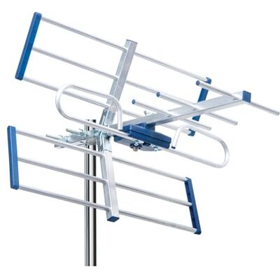Edision YAGI 8db Außenantenne Terrestrisch 21-48 UHF, 5G LTE Filter, für den Empfang von digitalen DVB-T/T2 Kanäle, TV Antenne, Frequenzbereich 470-694Mhz, Länge 47cm, LTE700, Blau Edision YAGI 8db Außenantenne Terrestrisch 21-48 UHF, 5G LTE Filter, für den Empfang von digitalen DVB-T/T2 Kanäle, TV Antenne, Frequenzbereich 470-694Mhz, Länge 47cm, LTE700, Blau