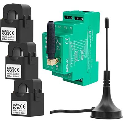Zamel WiFi Energieüberwachung MEW-01/ANT - 3-Phasen, Externe Antenne Zamel WiFi Energieüberwachung MEW-01/ANT - 3-Phasen, Externe Antenne