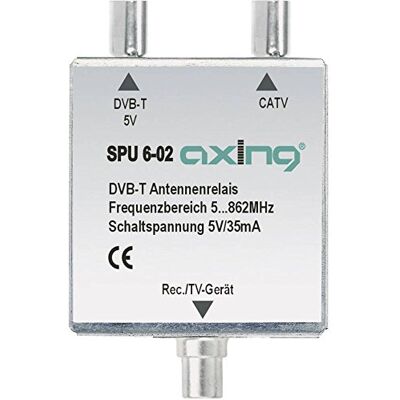 Axing SPU 6-02 DVB-T/ BK-Antennen-Relais Umschalter für Kabelfernsehen und DVB-T2 HD Axing SPU 6-02 DVB-T/ BK-Antennen-Relais Umschalter für Kabelfernsehen und DVB-T2 HD