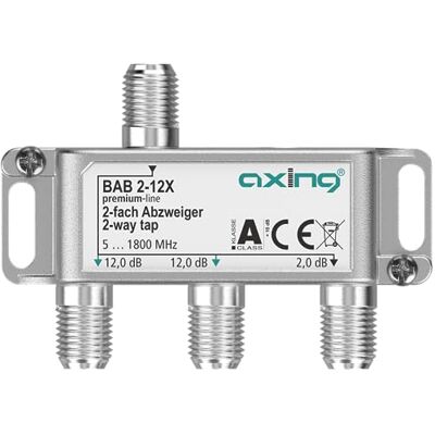 Axing BAB 2-12X 2-Fach Abzweiger 12 dB 5-1800 MHz TV Data Internet Kabelfernsehen Axing BAB 2-12X 2-Fach Abzweiger 12 dB 5-1800 MHz TV Data Internet Kabelfernsehen