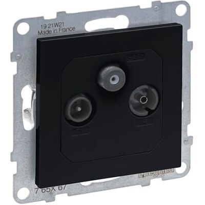 Legrand , SEANO Einzeldose TV-R-SAT, Sternverkabelung HD-TV, Anschlussdämpfung: 1.5 dB, Farbe: Anthrazit lackiert, 765467 Legrand , SEANO Einzeldose TV-R-SAT, Sternverkabelung HD-TV, Anschlussdämpfung: 1.5 dB, Farbe: Anthrazit lackiert, 765467