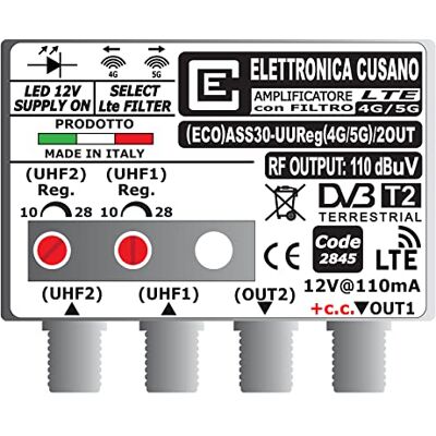 Elettronica Cusano - 2845 - Signalverstärker - Unterstützt 2 Fernseher - Italien Elettronica Cusano - 2845 - Signalverstärker - Unterstützt 2 Fernseher - Italien