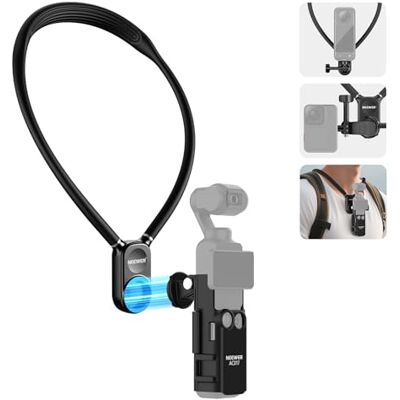 NEEWER Magnetische Hals-Halterung mit Pocket 3 Käfig, Flexible Halterung für Action-Kamera, kompatibel mit GoPro Hero 13 12 11 Max DJI Action 5 Pro Insta360 Osmo Pocket 3, Zubehör für POV, GP39 NEEWER Magnetische Hals-Halterung mit Pocket 3 Käfig, Flexible Halterung für Action-Kamera, kompatibel mit GoPro Hero 13 12 11 Max DJI Action 5 Pro Insta360 Osmo Pocket 3, Zubehör für POV, GP39