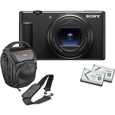 Sony ZV-1 II Hochwertige Hybrid-Reisekamera, Weitwinkelzoomobjektiv Mehrschichtiger 1-Zoll-Sensor, 20-MP-Fotos und 4K Video, Smartphone-Übertragung, inkl. 2 Akkus & Tasche Sony ZV-1 II Hochwertige Hybrid-Reisekamera, Weitwinkelzoomobjektiv Mehrschichtiger 1-Zoll-Sensor, 20-MP-Fotos und 4K Video, Smartphone-Übertragung, inkl. 2 Akkus & Tasche