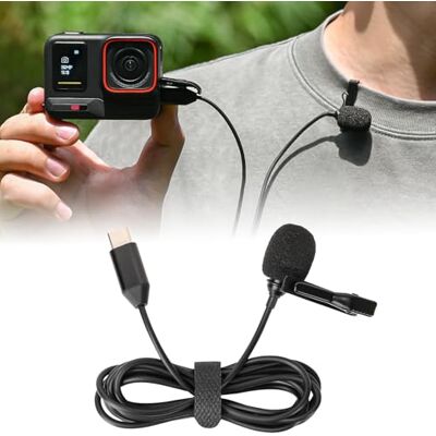 MotuTech Clip-on Lavalier-Mikrofon Typ C für Insta360 X4 / X3/Insta360 One X2/Insta360 One RS/Insta360 One R/OSMO Action 3/DJI Action 2 1,5 m Kabel (für Insta360 Ace/Ace Pro) MotuTech Clip-on Lavalier-Mikrofon Typ C für Insta360 X4 / X3/Insta360 One X2/Insta360 One RS/Insta360 One R/OSMO Action 3/DJI Action 2 1,5 m Kabel (für Insta360 Ace/Ace Pro)