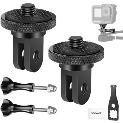 NEEWER Action Kamera Stativadapter mit 1/4", Aluminiumlegierung, GP-81 Zubehör kompatibel mit Insta360 Luna Ultra X5 AcePro GoPro Hero 13 DJI Osmo 360 Action 6 5 Pro Pocket 3 4 4P Xtra Muse NEEWER Action Kamera Stativadapter mit 1/4", Aluminiumlegierung, GP-81 Zubehör kompatibel mit Insta360 Luna Ultra X5 AcePro GoPro Hero 13 DJI Osmo 360 Action 6 5 Pro Pocket 3 4 4P Xtra Muse