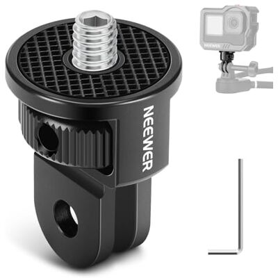 NEEWER Action Kamera Mount Adapter mit 1/4" Schraube, Alulegierung, GP-7 Kompatibel mit GoPro Hero 13 12 Insta360 Luna Ultra X5 X4 X3 DJI Osmo Pocket 3 4 4P Xtra Muse Action 6 und Handy Käfig NEEWER Action Kamera Mount Adapter mit 1/4" Schraube, Alulegierung, GP-7 Kompatibel mit GoPro Hero 13 12 Insta360 Luna Ultra X5 X4 X3 DJI Osmo Pocket 3 4 4P Xtra Muse Action 6 und Handy Käfig