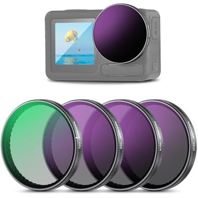 NEEWER Snap On ND Filter Set kompatibel mit DJI Osmo Action 5 Pro/4/3 4er Pack ND8+ND16+ND32+CPL, Action Cam Zubehör, Direktmontage auf originaler Glaslinsenabdeckung, Nicht für Osmo Nano, FL-A76 NEEWER Snap On ND Filter Set kompatibel mit DJI Osmo Action 5 Pro/4/3 4er Pack ND8+ND16+ND32+CPL, Action Cam Zubehör, Direktmontage auf originaler Glaslinsenabdeckung, Nicht für Osmo Nano, FL-A76