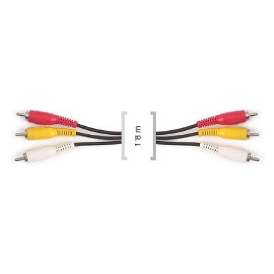 FONESTAR AV-Kabel 3xRCA M-3xRCA M SV-696-2 1,8M FONESTAR AV-Kabel 3xRCA M-3xRCA M SV-696-2 1,8M