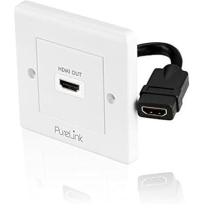PureLink PureInstall PI100 High Speed HDMI Anschluߟdose mit Ethernet Kanal (HDMI A Buchse auf HDMI A Buchse), zertifiziert, 1-fach, Kabelpeitsche, 0,1m PureLink PureInstall PI100 High Speed HDMI Anschluߟdose mit Ethernet Kanal (HDMI A Buchse auf HDMI A Buchse), zertifiziert, 1-fach, Kabelpeitsche, 0,1m