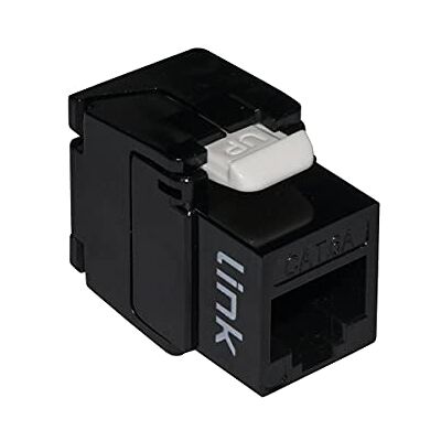 LINK Unbekannt LK6AUTB Netzstecker Keystone Jack Rj45 Kategorie 6A Utp Tooless Farbe Schwarz 180° vergoldete Kontakte 50 Mikron LINK Unbekannt LK6AUTB Netzstecker Keystone Jack Rj45 Kategorie 6A Utp Tooless Farbe Schwarz 180° vergoldete Kontakte 50 Mikron