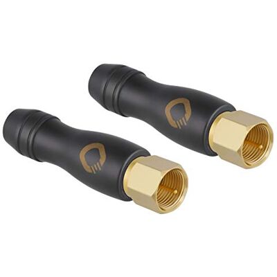 Oehlbach Transmission Shift SX2 koaxial F-Stecker IEC (m/m) (Satelliten Steckverbinder, Adapter, schraubbar) vergoldet für TV/Radio Anschluss 2 Stück Oehlbach Transmission Shift SX2 koaxial F-Stecker IEC (m/m) (Satelliten Steckverbinder, Adapter, schraubbar) vergoldet für TV/Radio Anschluss 2 Stück