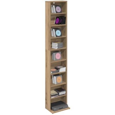 vidaXL CD Regal Artisan-Eiche 33 x 23,5 x 175 cm Holzwerkstoff vidaXL CD Regal Artisan-Eiche 33 x 23,5 x 175 cm Holzwerkstoff