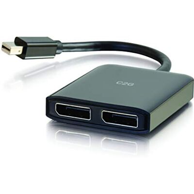 C2G Mini DisplayPort™ 1.2 to Dual DisplayPort™ MST Hub 4K Doppelmonitor Multi-Stream Transport (MST), schwarz, 84290 C2G Mini DisplayPort™ 1.2 to Dual DisplayPort™ MST Hub 4K Doppelmonitor Multi-Stream Transport (MST), schwarz, 84290