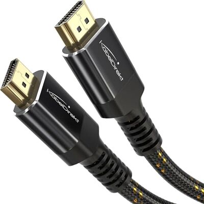 KabelDirekt – 8K & 4K HDMI-Kabel 2.1b – 3m – 48G, Metall & Braiding 8K-HDMI 2.1b mit Metallsteckern & Braiding – 8K@60Hz, Ultra High Speed/48G – für PS5, Xbox, Monitor/TV/Beamer, schwarz KabelDirekt – 8K & 4K HDMI-Kabel 2.1b – 3m – 48G, Metall & Braiding 8K-HDMI 2.1b mit Metallsteckern & Braiding – 8K@60Hz, Ultra High Speed/48G – für PS5, Xbox, Monitor/TV/Beamer, schwarz