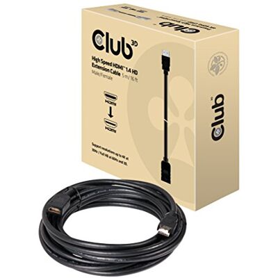 Club 3D CAC-1320 High Speed HDMI 1.4 HD-Verlängerungskabel 5m schwarz Club 3D CAC-1320 High Speed HDMI 1.4 HD-Verlängerungskabel 5m schwarz