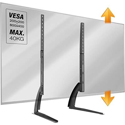 RICOO TV Ständer höhenverstellbar FS502 Stand Fernsehständer für 40-65 Zoll Standfuss universell VESA 800x400 stabil Stahl bis 40 kg schwarz RICOO TV Ständer höhenverstellbar FS502 Stand Fernsehständer für 40-65 Zoll Standfuss universell VESA 800x400 stabil Stahl bis 40 kg schwarz