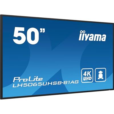 IIYAMA Prolite LH5065UHSB-B1AG 125,7cm 49,5" Digital Signage Display VA LED Panel 4K UHD HDMI DP USB2.0 RS-232c RJ45 Audio-Out Mediaplayer Android-OS WiFi 24/7 800 cd/m² schwarz IIYAMA Prolite LH5065UHSB-B1AG 125,7cm 49,5" Digital Signage Display VA LED Panel 4K UHD HDMI DP USB2.0 RS-232c RJ45 Audio-Out Mediaplayer Android-OS WiFi 24/7 800 cd/m² schwarz