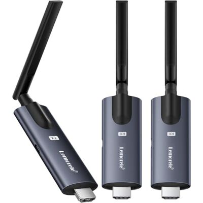Lemorele Wireless HDMI Transmitter and 2 Receiver, HDMI Funkübertragung Supports 1 Transmitter zu 4 Empfänger Max Streaming Video für Laptop, Camera, TV Box zu HDTV, Monitor,Projektor,1TX 2RX Lemorele Wireless HDMI Transmitter and 2 Receiver, HDMI Funkübertragung Supports 1 Transmitter zu 4 Empfänger Max Streaming Video für Laptop, Camera, TV Box zu HDTV, Monitor,Projektor,1TX 2RX